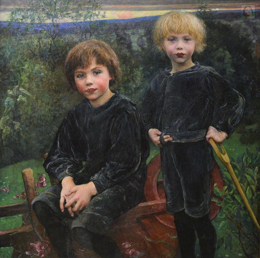 Annie Louise Swynnerton - Ritratto di Geoffrey e Christopher Herringham Swynnerton